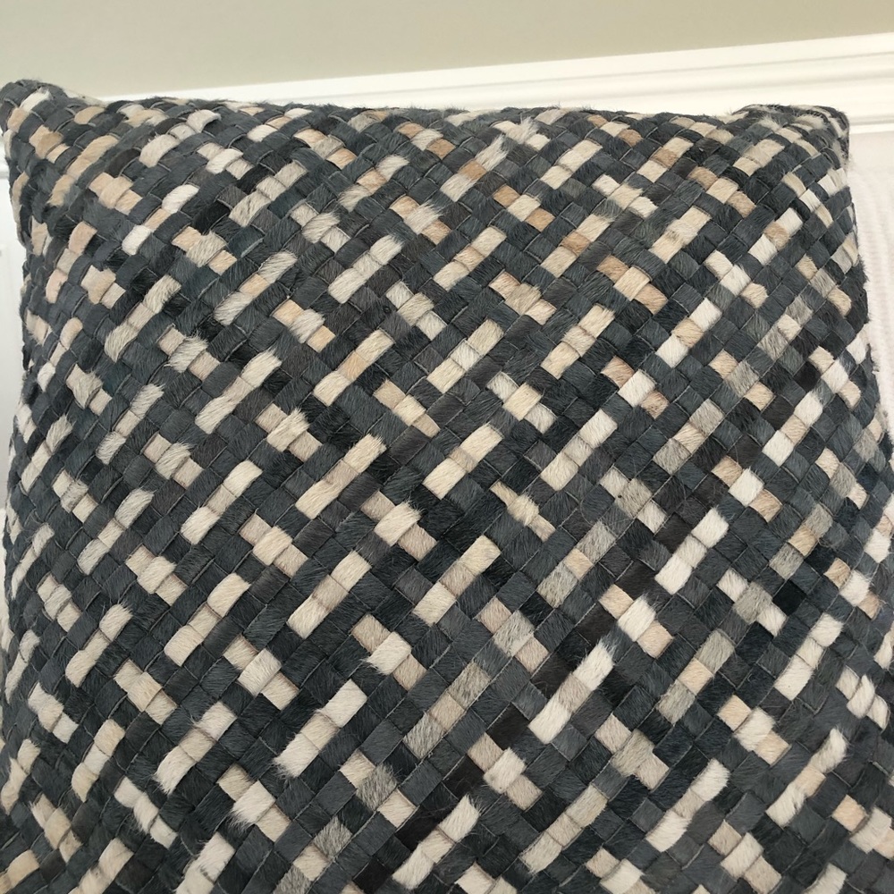 Cowhide pillow cover